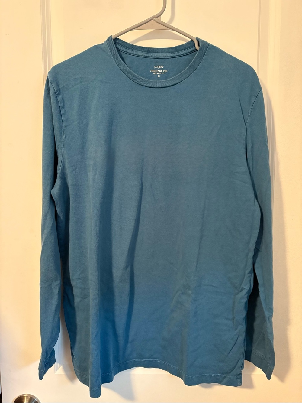 J. Crew Teal-Blue Long Sleeve Crewneck Shirt